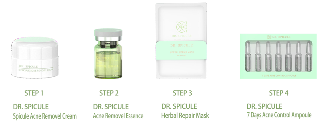 DR SPICULE Acne Solutions System postup